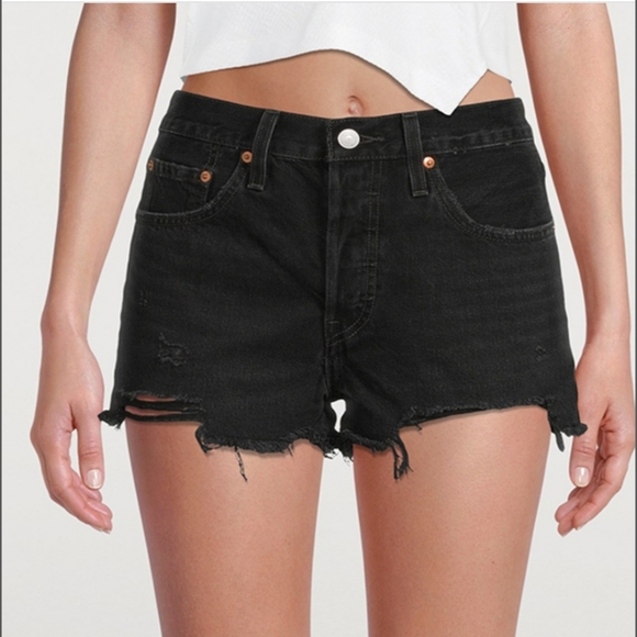 LEVIS-501-Original-High-Rise-Denim-Shorts - Picture 2 of 3